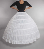 Crinoline 6 Hoops Nylon Slips Wedding Petticoats for Ball Gown Princess Dresses