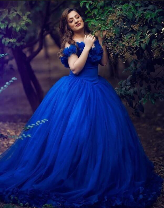Princess Royal Blue Wedding Dresses