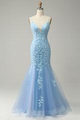 Purple Violet Lace Applique Prom Dress Long Mermaid Evening Gown UK - MyChicDress