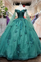 Red 3D Flower Vintage Quinceanera Dresses Applique Vestidos De 16 Anos - MyChicDress