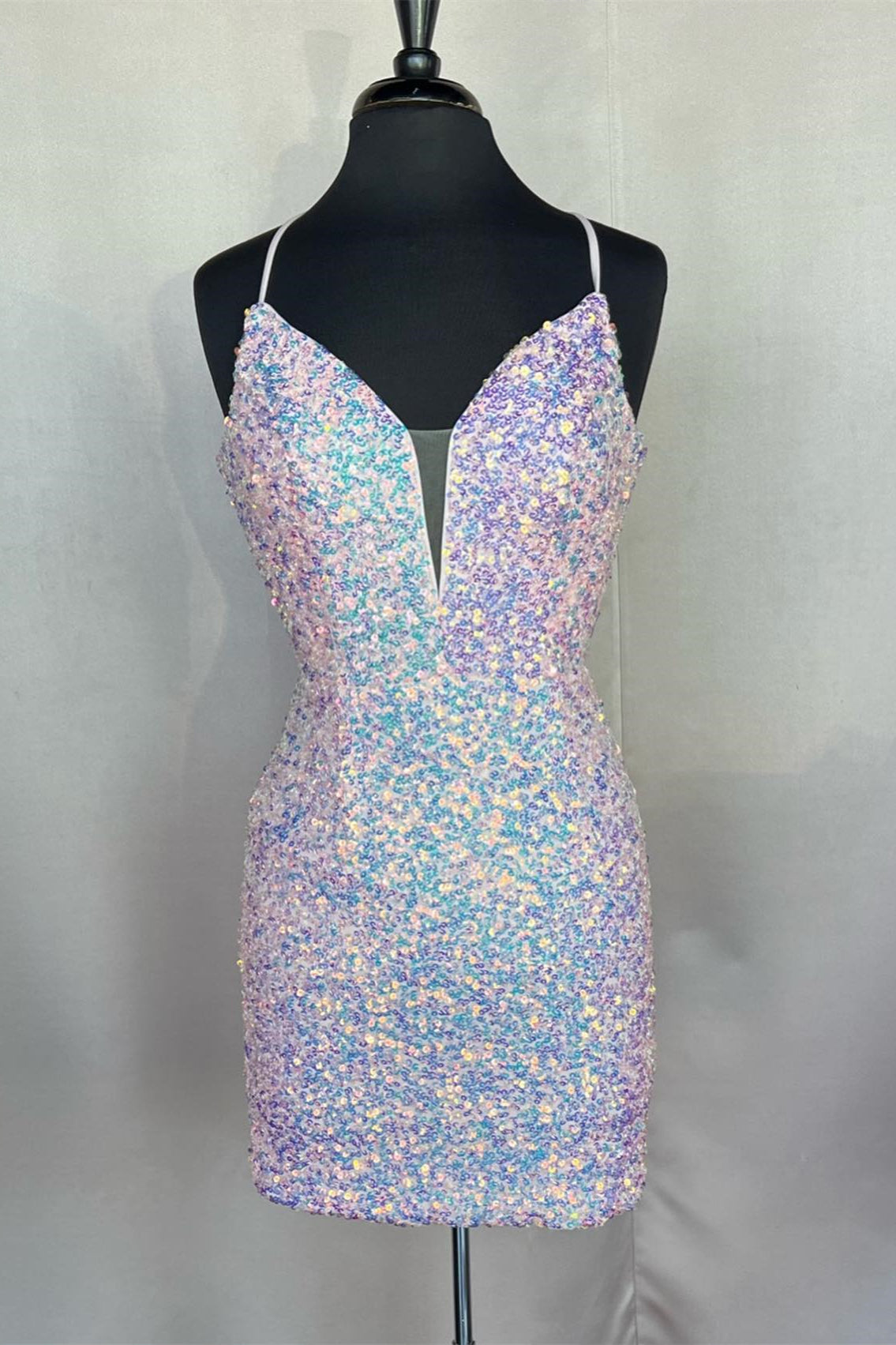 Sexy Short Hoco Dresses Tight Mermaid Sequin Cocktail Dress