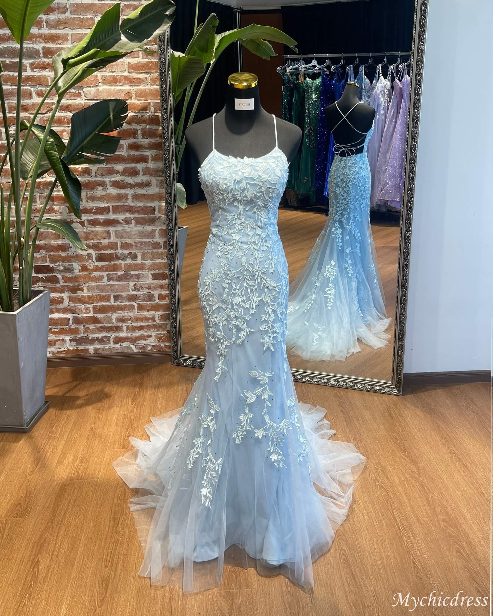 Sexy Blue Long Prom Dresses 2024