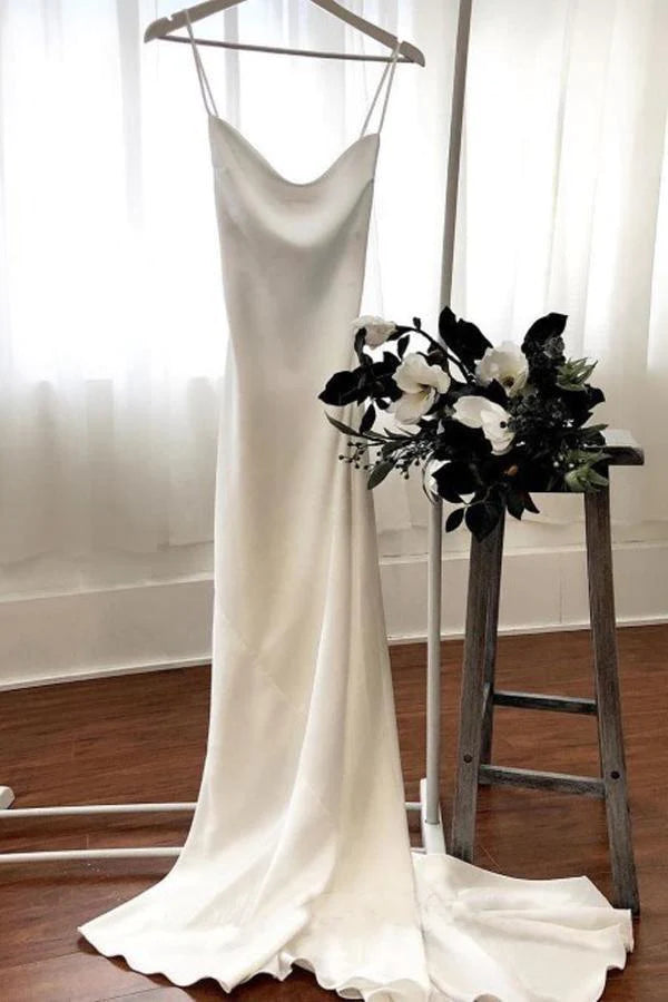 Sexy Sleeveless Mermaid White Prom Dresses Long Maxi Dress – MyChicDress