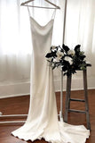 Sexy Sleeveless Mermaid White Prom Dresses Long Maxi Dress
