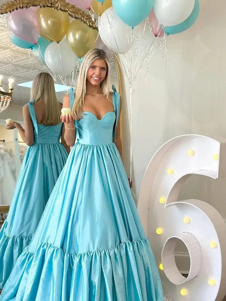 Simple Black Satin Wedding Guest Dress Sweetheart Long Formal Dresses