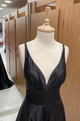 2025 A-Line Black Prom Dresses