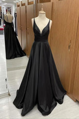 2025 A-Line Black Prom Dresses