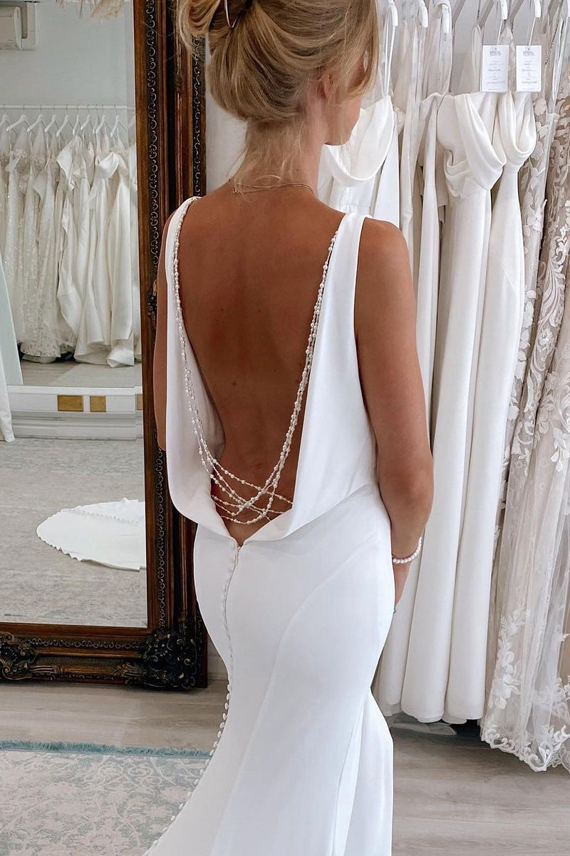 white backless dress Short Homecoming Dress,Round Neck A-Line Prom Promnova Not to mention that sexy open back Open-Back Long Formal Dress with
