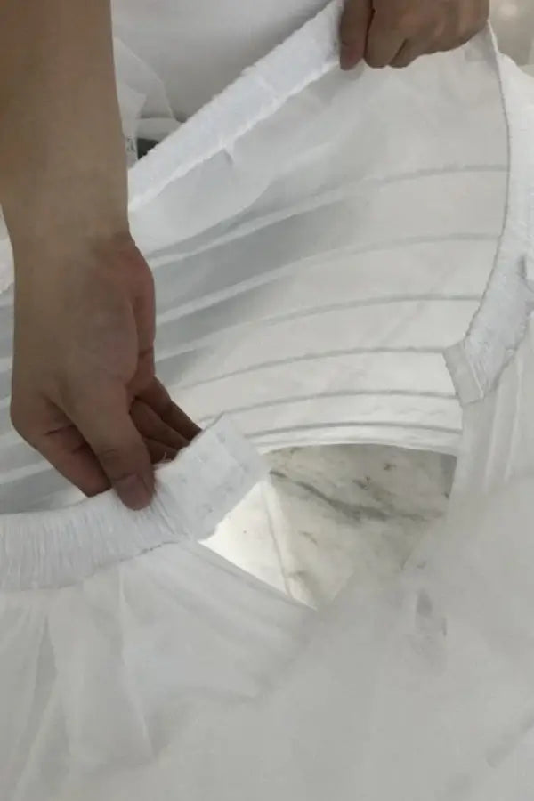 Women Crinoline Petticoat Bride Quinceanera Dress Fluffy 7 Steel 2 Gauze Rings