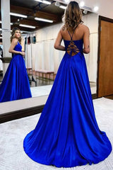 A-line Red Lace Applique Formal Dress Spaghetti Straps Corset Back
