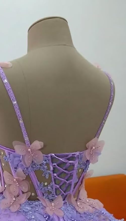 A Line Mini Homecoming Dresses 3D Butterfly Short DAMA Dresses for Quince