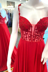 A-line Sage Green Prom Dress Lace Chiffon Evening Dress Long