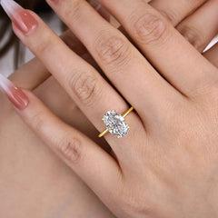 Affordable Engagement Ring Oval Cut Sona Simulated Diamond In Sterling Silver