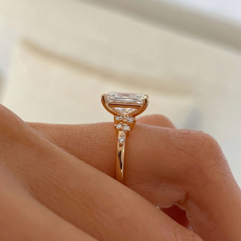 Affordable Radiant Cut Yellow Gold Engagement Ring for Women Mychicdress