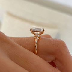 Affordable Radiant Cut Yellow Gold Engagement Ring for Women Mychicdress