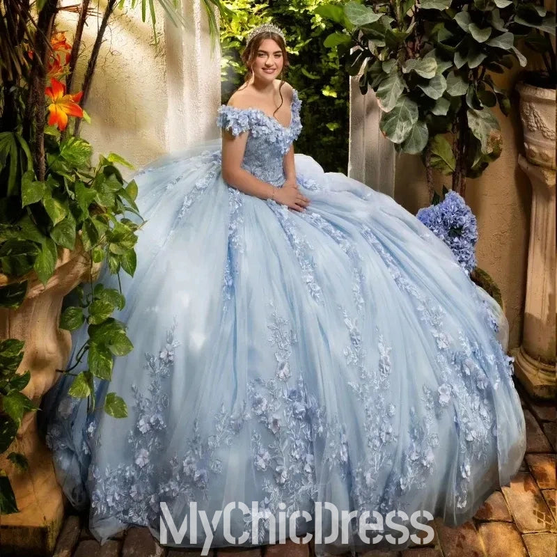 Ball Gown Sweet 16 Quinceanera Dresses Off Shoulder Vestido De 15 Anos Mychicdress