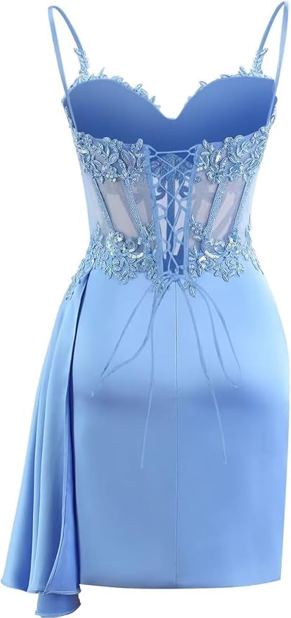 Cute Satin Homecoming Dresses Near Me Lace Corset Cocktail Dress
