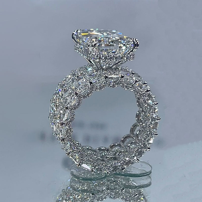 Cheap 925 Sterling Silver Engagement Ring Set