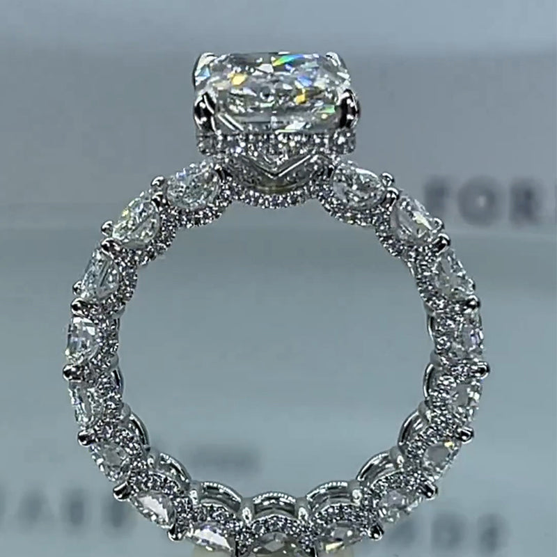 Cheap 925 Sterling Silver Engagement Ring Set