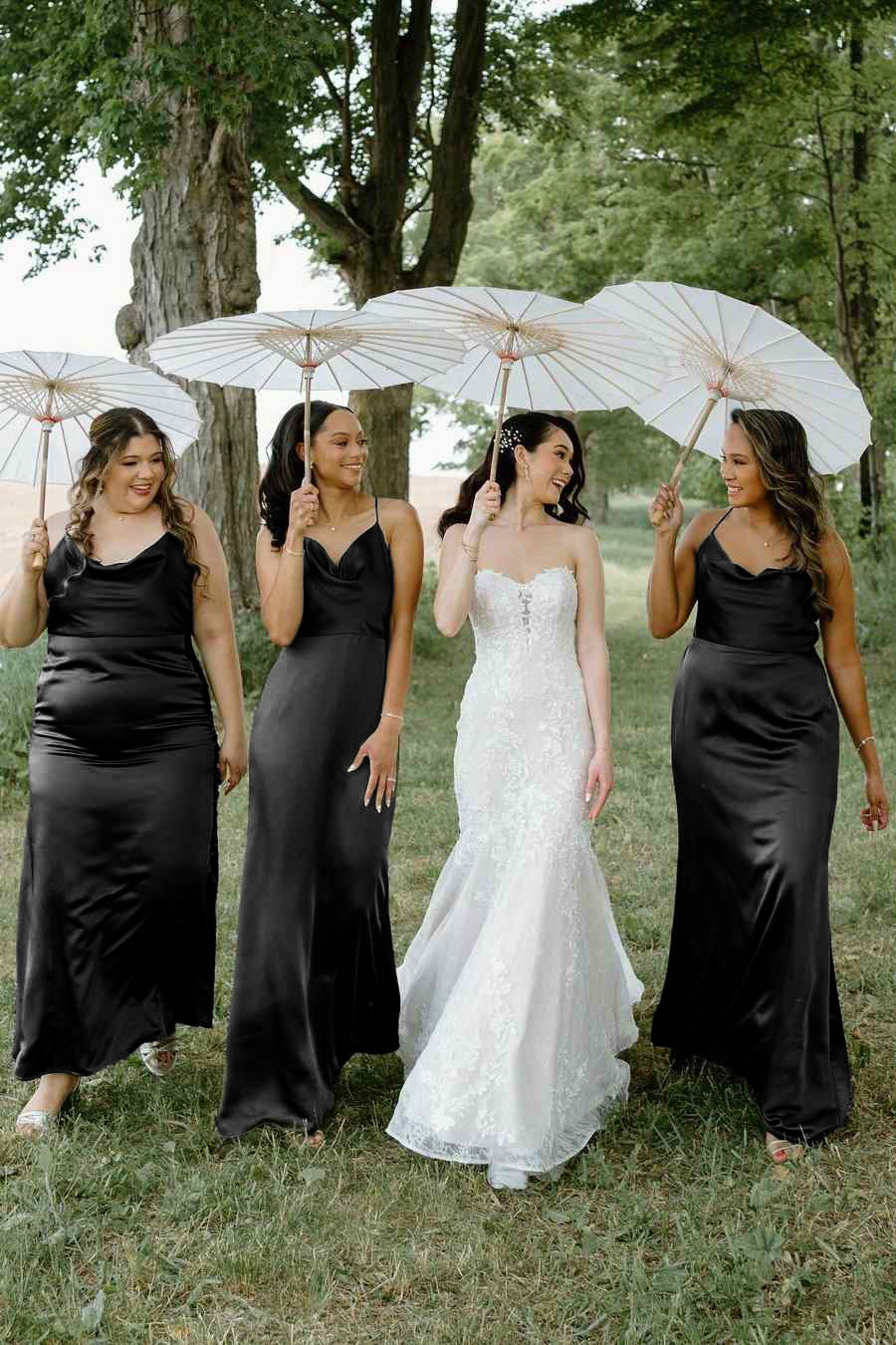 Cheap Beach Black Bridesmaid Dress Silk Satin Maxi Dress