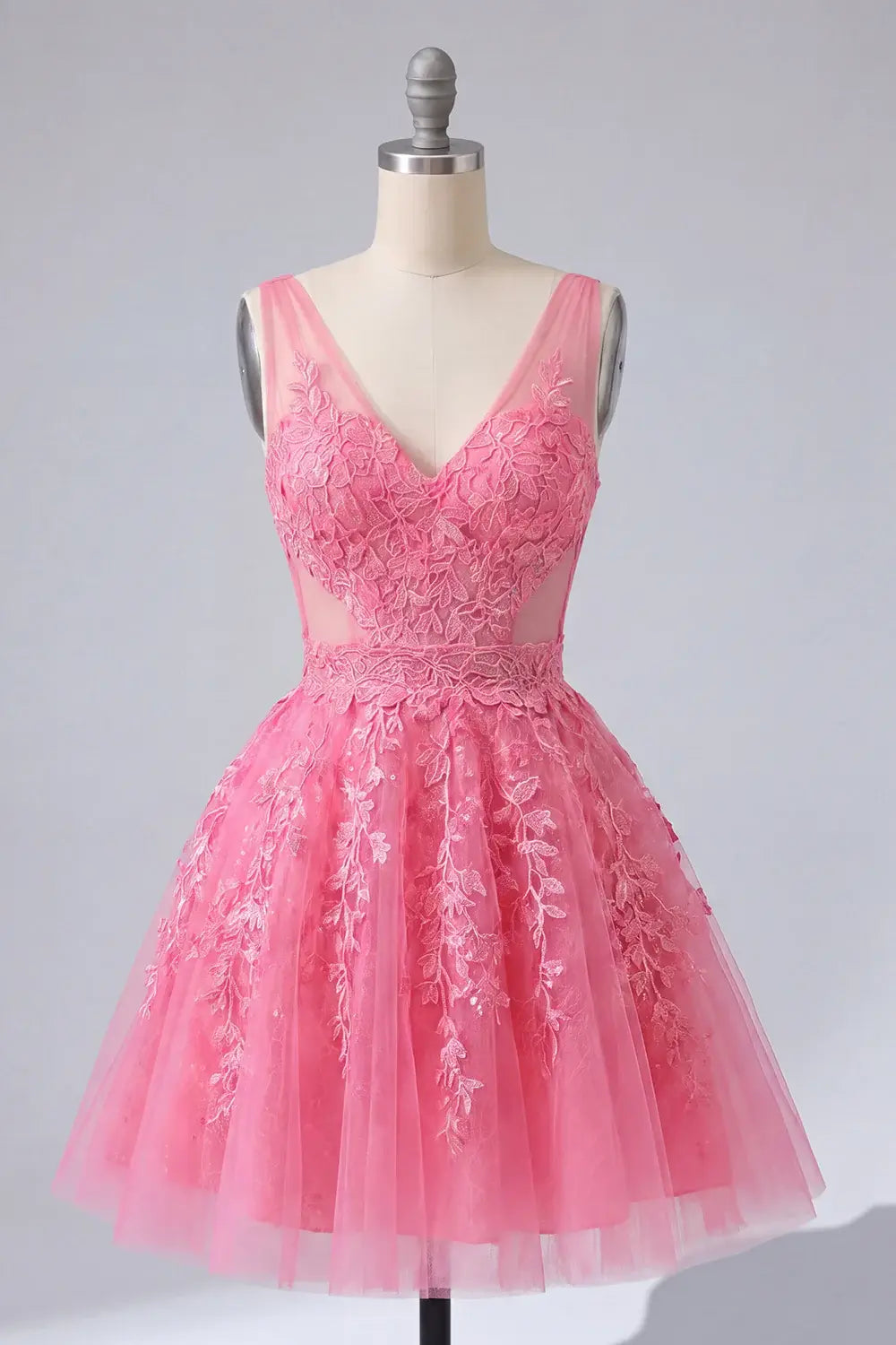 short hot pink homecoming dress