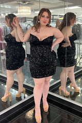 Cheap Sequin Mermaid 2025 Homecoming Dresses Tight Mini Sexy Cocktail Dress