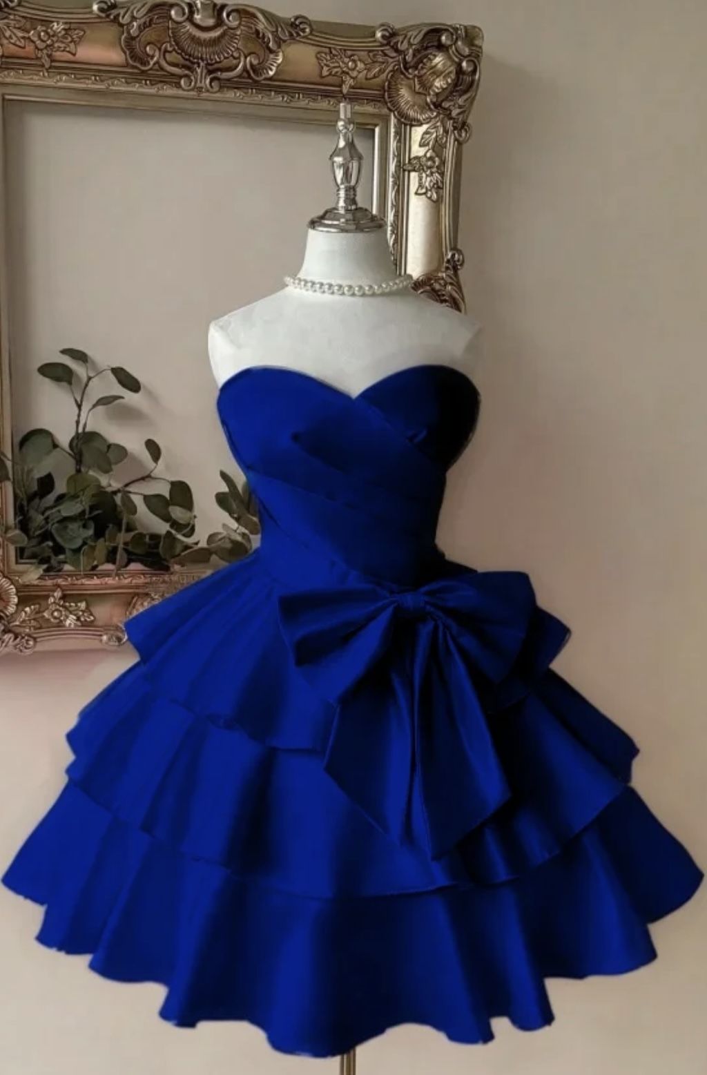 Cheap Strapless Emerald Green Hoco Dress Satin with Ruffled Skirt