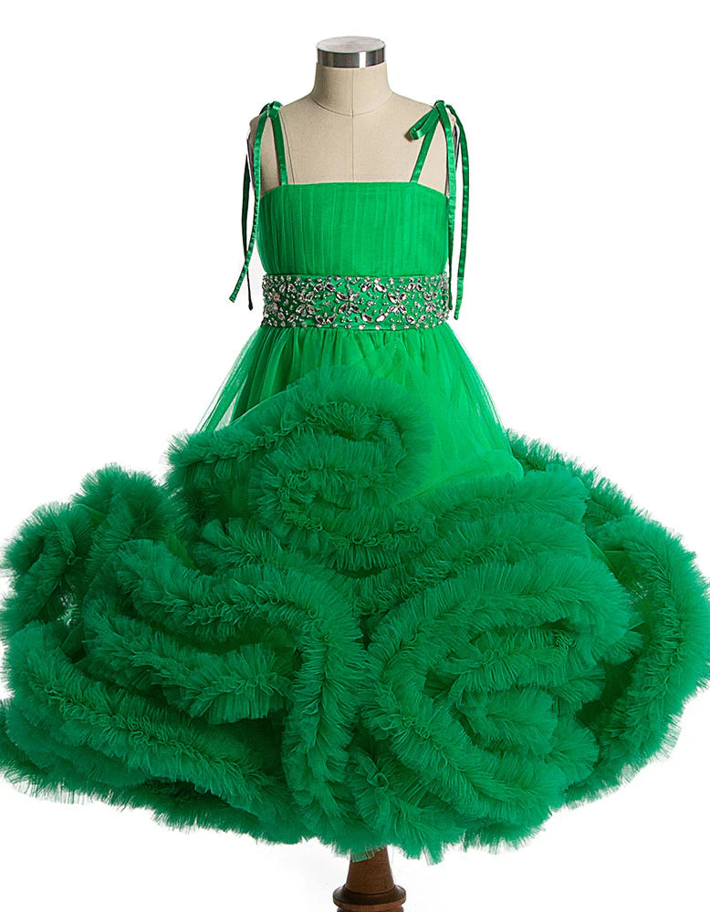 Cloud Flower Girls Dresses for Weddings Party Tulle Kids Birthday Gowns