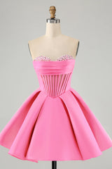 Corset Sage Green Hoco Dress Strapless Tight with Beading