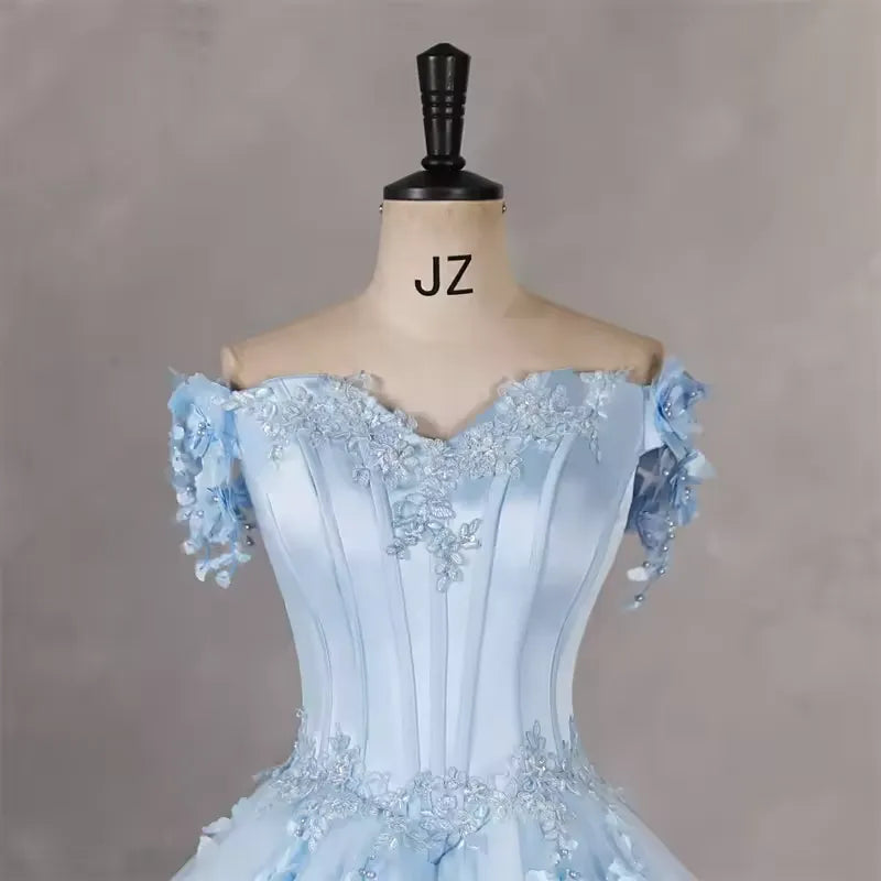 Light blue evening gown