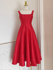 Cute A line red White Graduation Dress Women Summer Dresses Mychicdress