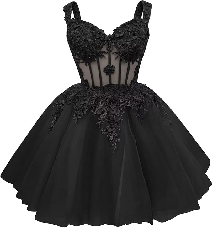 Cute Green Corset Homecoming Dresses Lace Floral Short DAMA Dress