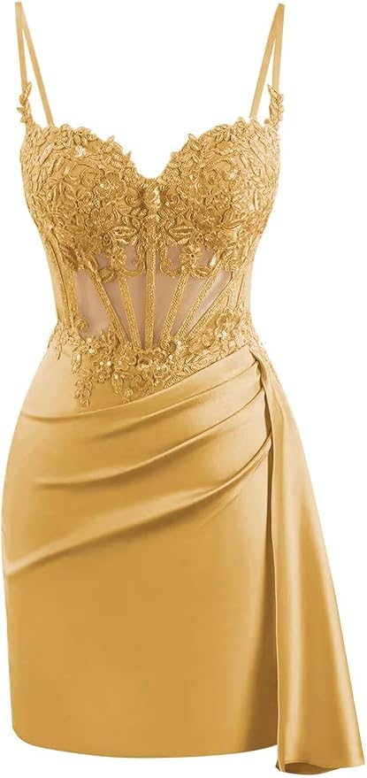 Cute Satin Homecoming Dresses Near Me Lace Corset Cocktail Dress