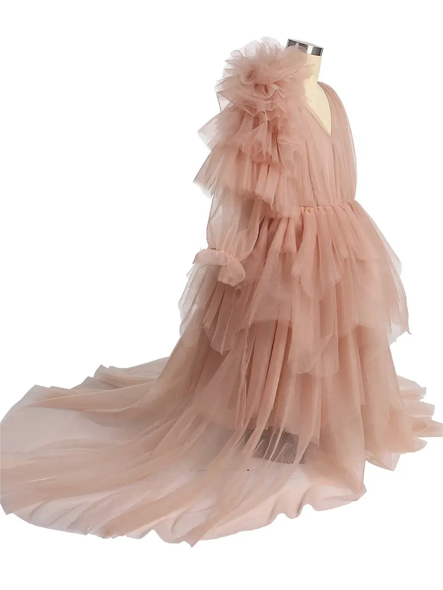 Cute Tulle Flower Girl Dress One-Shoulder