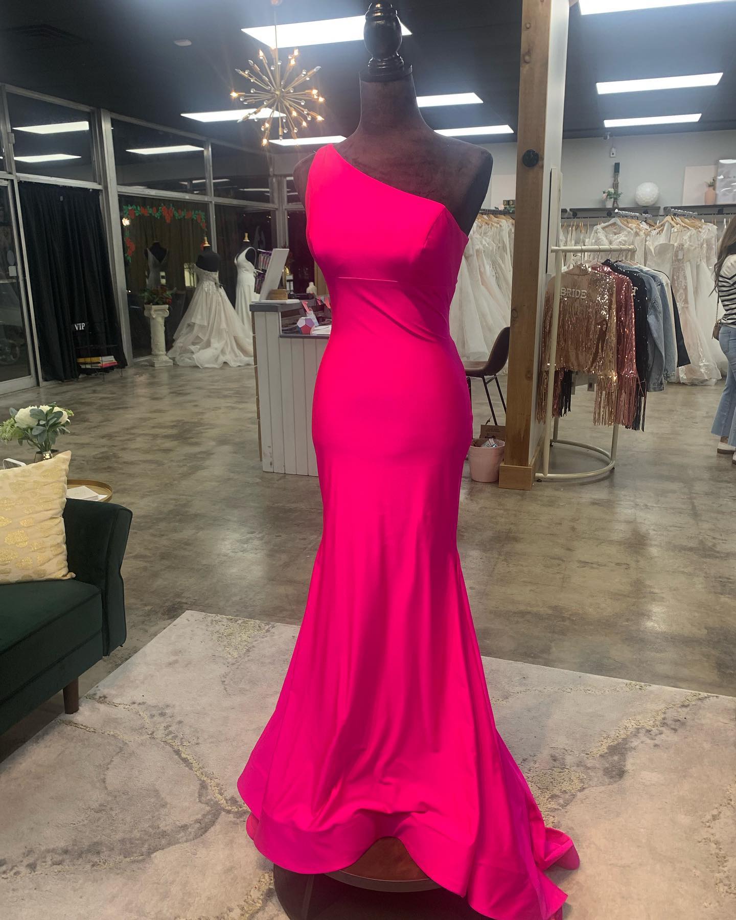 Simple Green Satin Wedding Guest Dresses One Shoulder Mermaid Formal Dress