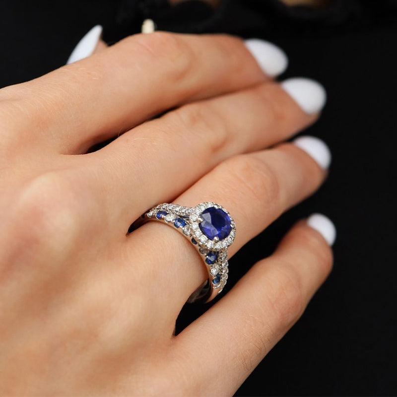 Diamond Engagement Ring For Her Round Cut In Sterling Silver Mychicdress