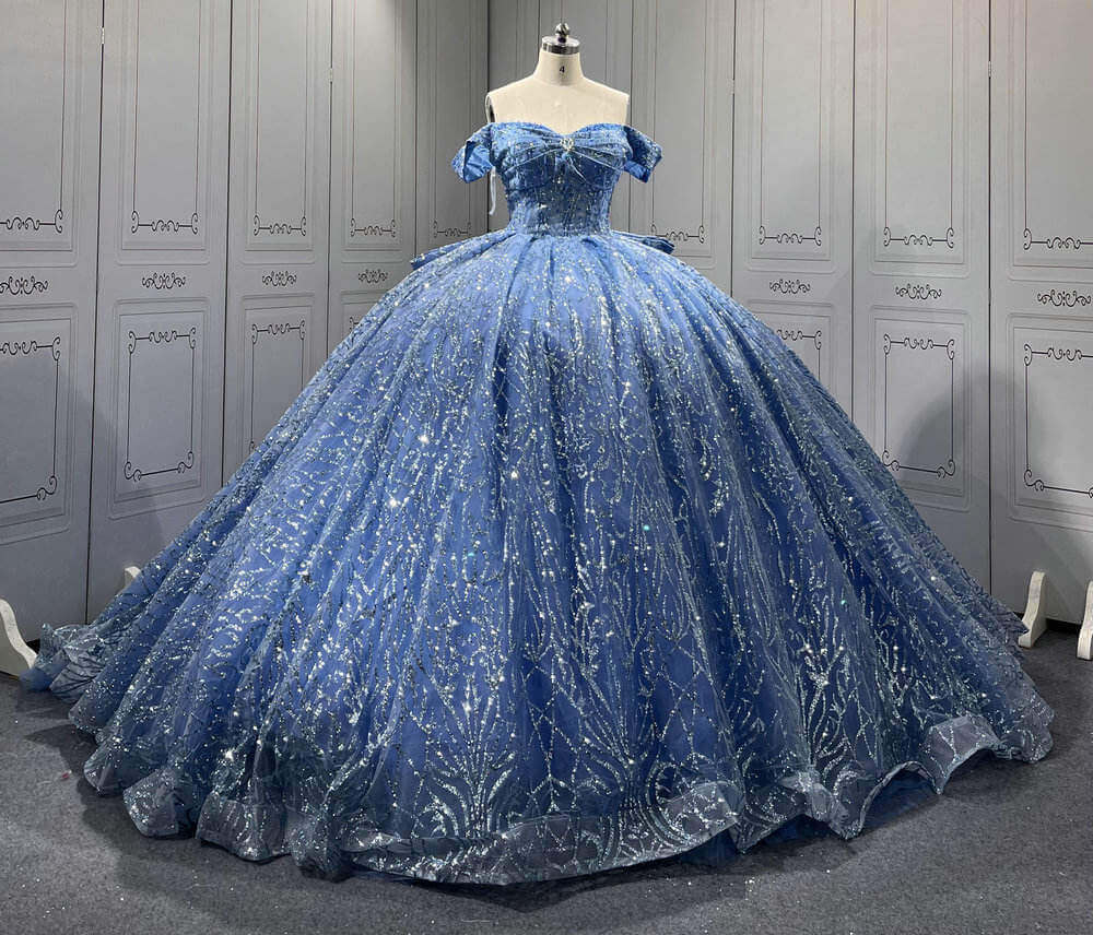 Discount Blue Vestidos De 15 Sparkly Quinceanera Dresses Near Me