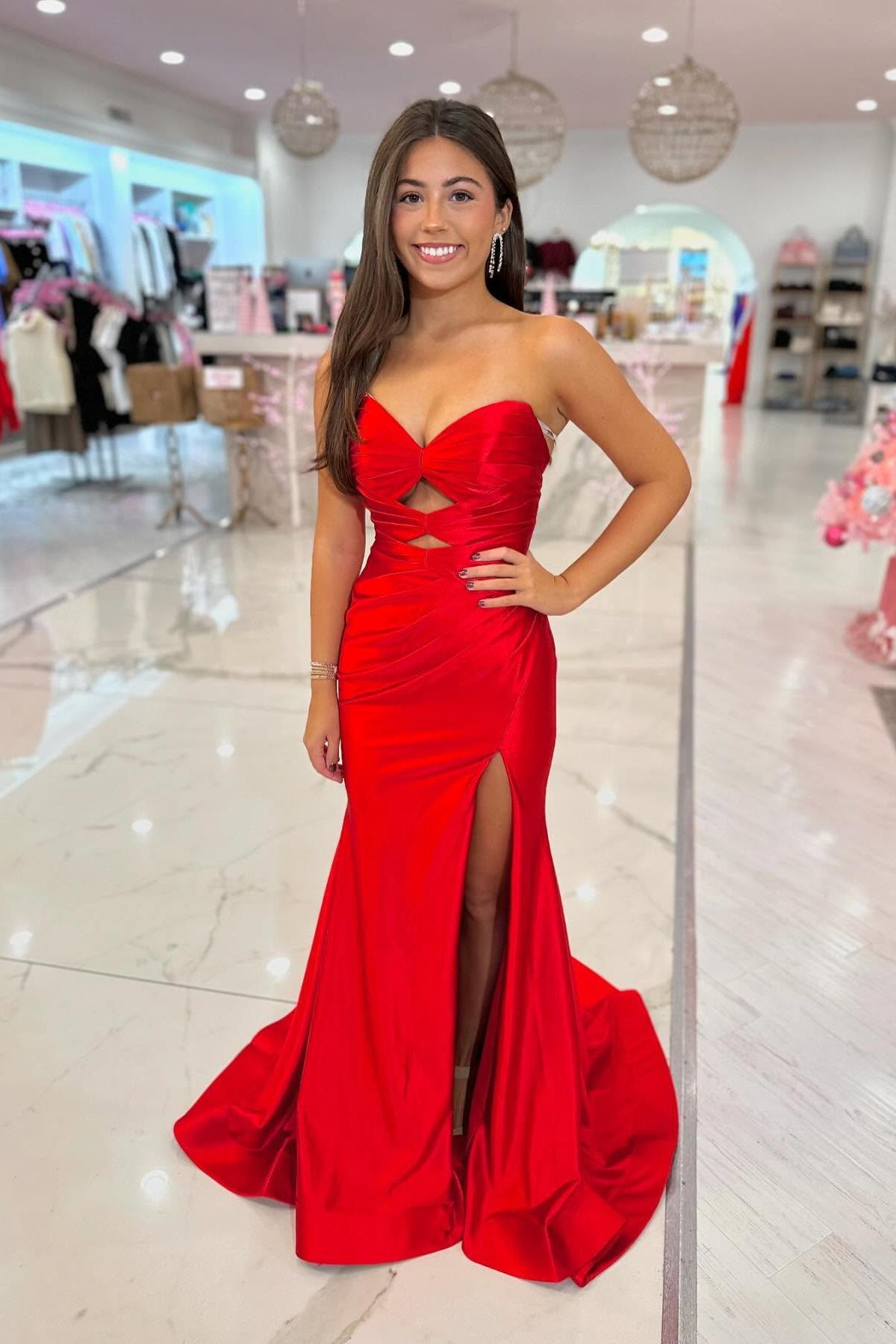 Fitted Corset Prom Dress Dark Green Keyhole Satin Long Formal Wear