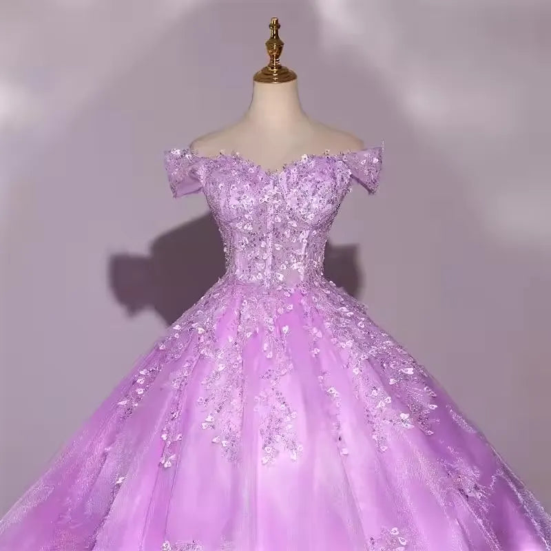 Glitter Emerald Green Quinceanera Dresses Ball Gown Off Shoulder 15 Dress
