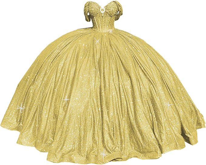 Glitter Pearls Pink Quinceanera Dresses Ball Gowns Sweet 15 16 Birthday Dress