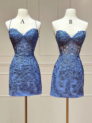 Hot Lace Short Homecoming Dresses Sleeveless Cheap Tight Hoco Dress