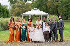 Hot Mismatched Bridesmaid Dress Burnt Orange Mermaid Maxi Dress Mychicdress