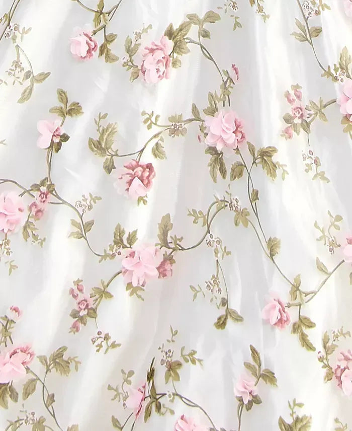 Hot Summer Printed Prom Dress Sweetheart Flower Tulle Maxi Dress
