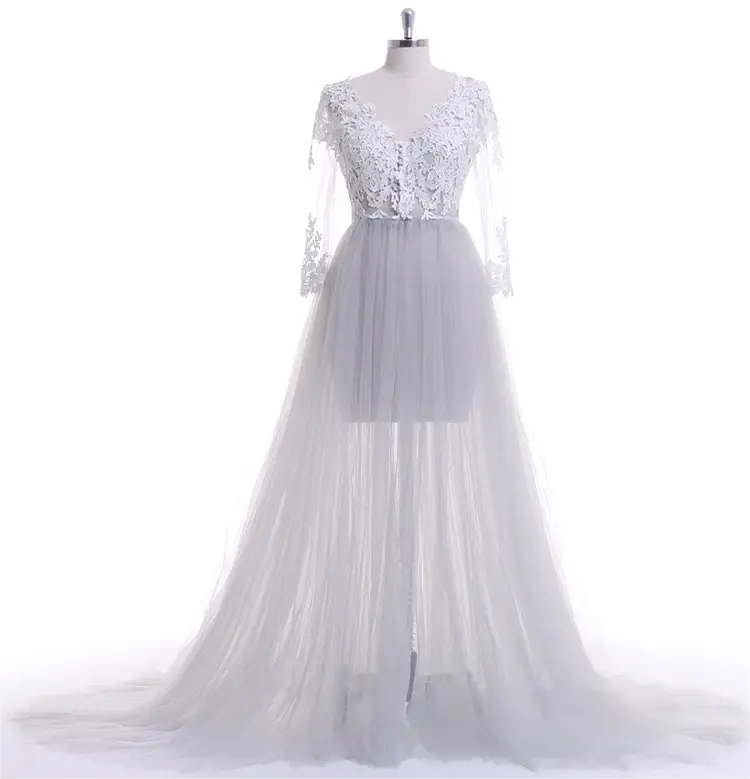 Lace Sleeves Lace Pink Maternity Dresses for Photoshoot Tulle Skirt