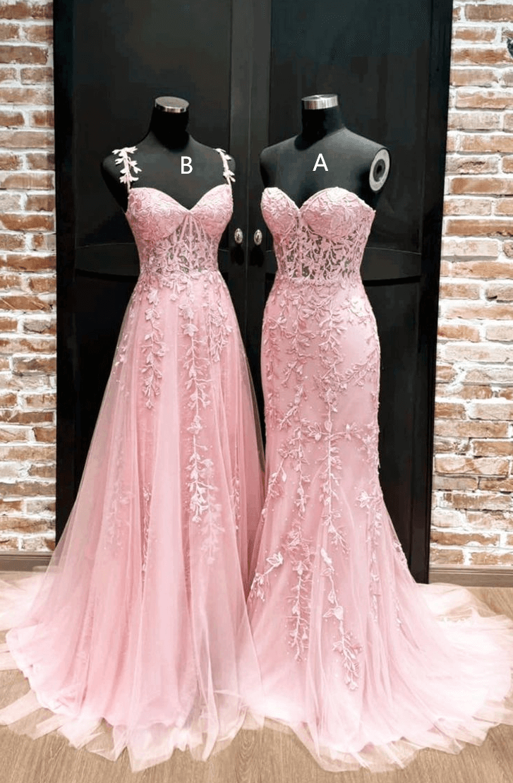 Leaf Lace Long Violet Purple Prom Dresses Corset Bodice - MyChicDress