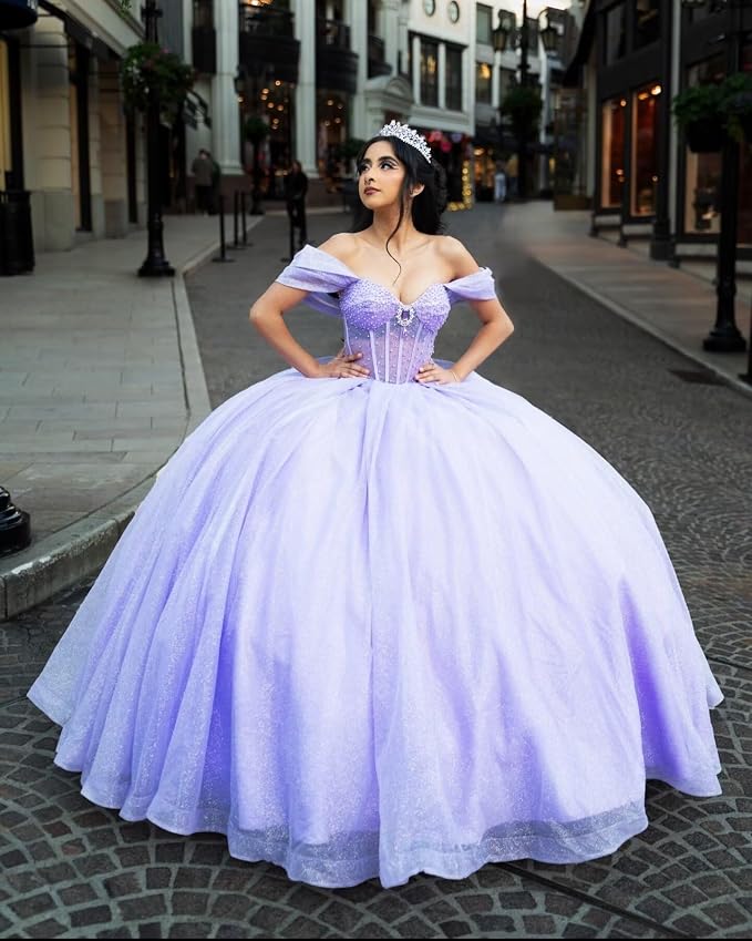 Vestido azul claro caliente del dulce 16 vestidos de quinceañera de perlas de tul de 15 XV Anos