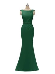 Floor-Length Chiffon Pink Bridesmaid Dress Cheap Sheath/Column Formal Dresses