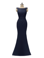 Floor-Length Chiffon Pink Bridesmaid Dress Cheap Sheath/Column Formal Dresses