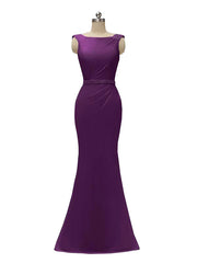 Floor-Length Chiffon Pink Bridesmaid Dress Cheap Sheath/Column Formal Dresses