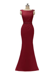 Floor-Length Chiffon Pink Bridesmaid Dress Cheap Sheath/Column Formal Dresses